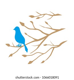 Cute illustrations of tree birds