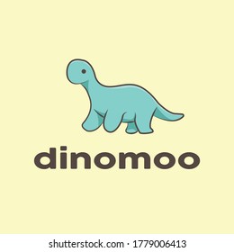 cute illustrator about dino cartoon can be used for logo especially for kid stuff