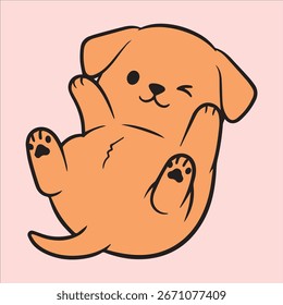 Un lindo perro ilustrador, Vector de cachorro. 
