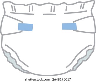 Cute image illustration of disposable diapers