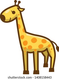 Cute image illustration of a giraffe