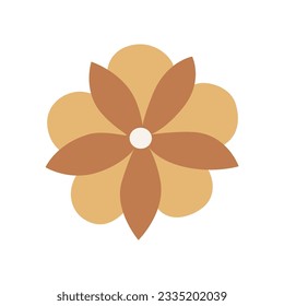 Cute Impasto Tulip Flower icon vector illustration asset element