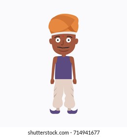 cute indian character boy