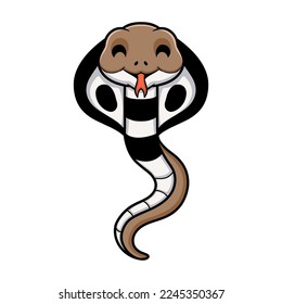 Cute indian king cobra cartoon