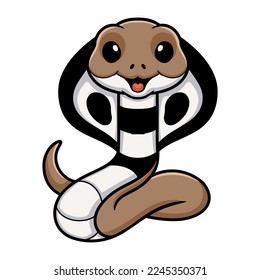 Cute indian king cobra cartoon