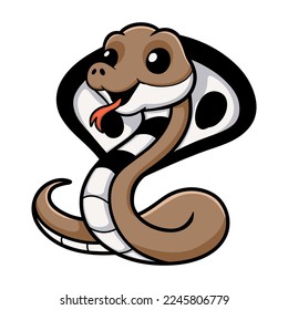 Cute indian king cobra cartoon