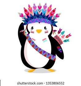 cute indian penguins have a fun