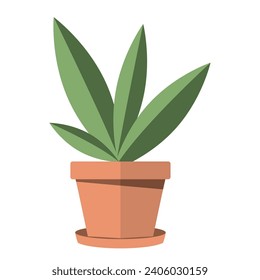 Cute indoor plant icon Vector illustration