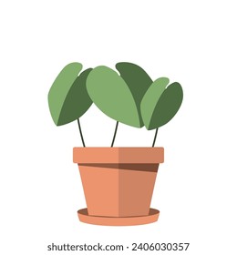 Cute indoor plant icon Vector illustration