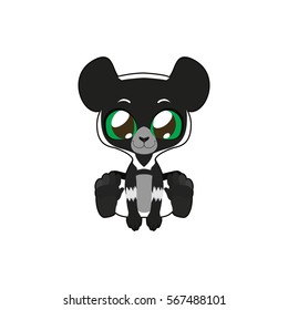 Cute indri vector illustration art in flat color