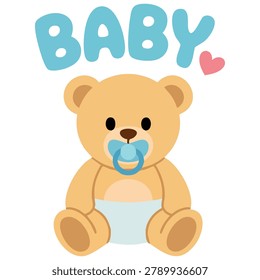 Cute infant bear vector