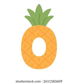 Cute inflatable pineapple swim ring for summer vacation, beach fun and water relaxation.