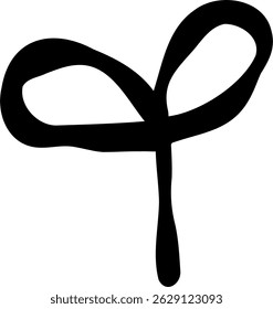 Cute Ink Floral Leafs Artwork