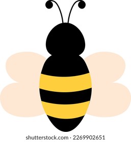 Cute insect bee vector illustration