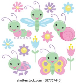 Cute insect vector illustration