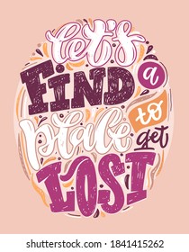 Cute inspiration hand drawn doodle lettering postcard. Lettering art for poster, banner, t-shirt design.