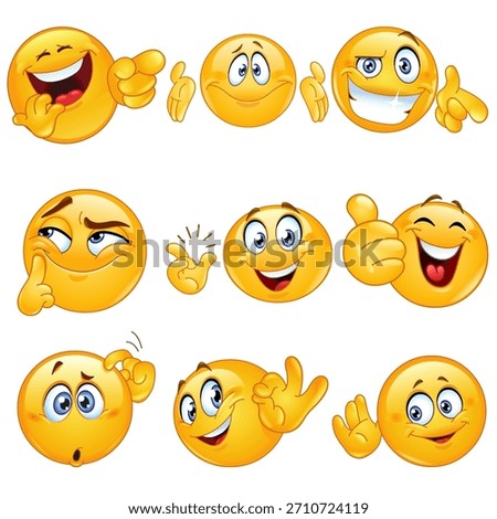 cute and interesting emojis with various expressions