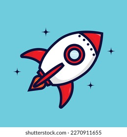 cute and interesting rocket illustration