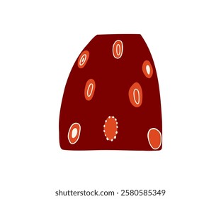 Cute interesting vase drawn in flat style. Interior, vase, decoration. Hand drawn vector illustration.