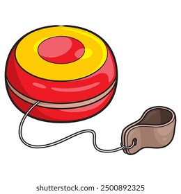 Cute and interesting yo-yo cartoon illustration.