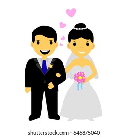 Cute International Bride couple