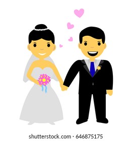 Cute International Bride couple