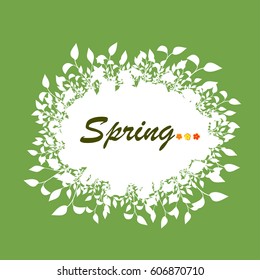 Cute invitation card with flowers