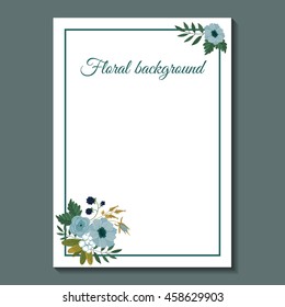 Cute invitation design template to celebration on card with flower decoration vector illustration
