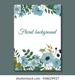 Cute invitation design template to celebration on card with flower decoration vector illustration