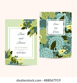 Cute invitation design template to celebration on card with flower decoration vector illustration