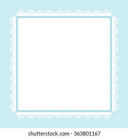 Cute invitations card, vintage image in blue tones
