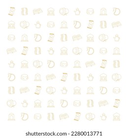 cute Islamic doodle black and white, perfect for celebrating Ramadhan kareem or Eid event