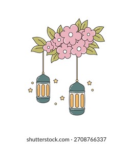 cute islamic element for ramadan and eid decoration