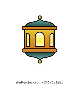 CUTE ISLAMIC LANTERN LAMP VECTOR 
