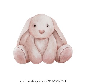 cute isolate bunny rabbit watercolor illustration cartoon for baby   kids