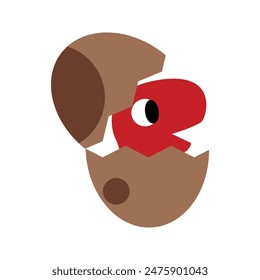 Lindo dinosaurio bebé aislado. Ilustración vectorial para niños sobre fondo blanco.