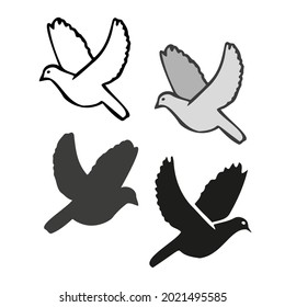 Cute aislado vector negro y blanco ilustra el diseño colorido de las aves alineadas con dibujos animados. El diseño es perfecto para tarjetas, decoraciones, kits de bricolaje, pegatinas, carteles y libros de colores.