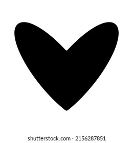Cuidado elemento cardiaco aislado en estilo doodle para diferentes tipos de decoración, postales, pegatinas. 