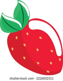 Cute isolated strawberry vector graphic 