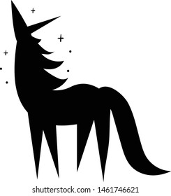 Cute isolated unicorn on white background vector illustration hand draw design