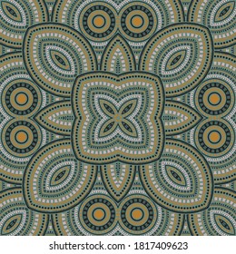 Cute italian maiolica tile seamless ornament. Ethnic structure vector patchwork. Carpet print design. Traditional italian mayolica tilework repeating pattern. Interior decor template.