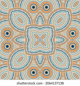 Cute italian maiolica tile seamless pattern. Geometric texture vector elements. Carpet print design. Classic italian mayolica tilework recurrent pattern. Interior decor template.