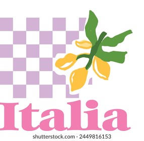 Cute Italy Vacay Holiday Lemon Retro abstract sketch Pink Amalfi dolphin Vector Vases Tshirt Graphic Fashion logo Trending Apparel Cute Emblem Slogan
