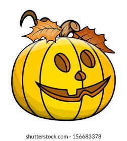 cute jack o' lantern - Halloween vector illustration