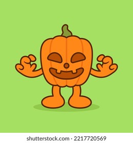 Cute Jack o Lantern Pumpkin Character