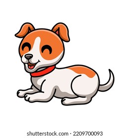 Cute jack russel dog cartoon