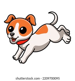 Cute jack russel dog cartoon