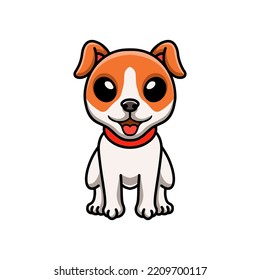 Cute jack russel dog cartoon
