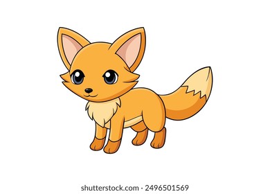 A Cute Jackal: Adorable Vector Illustration Art for Printable Graphics Design