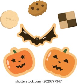 Galletas de congelación de bates y jack-o-lantern